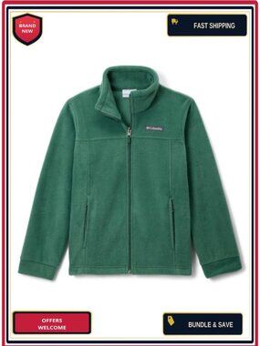 Youth Full Zip Fleece Jacket Lightweight Warm Layer